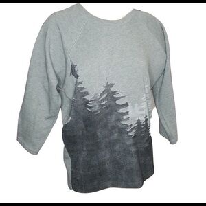 NWOT Tess Giberson Forest Print Sweatshirt Small